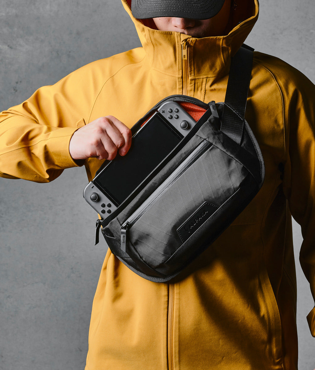 Stylish Alpaka Bravo Sling Mini V2 bag, perfect for daily use and travel, combining durability with sleek design.