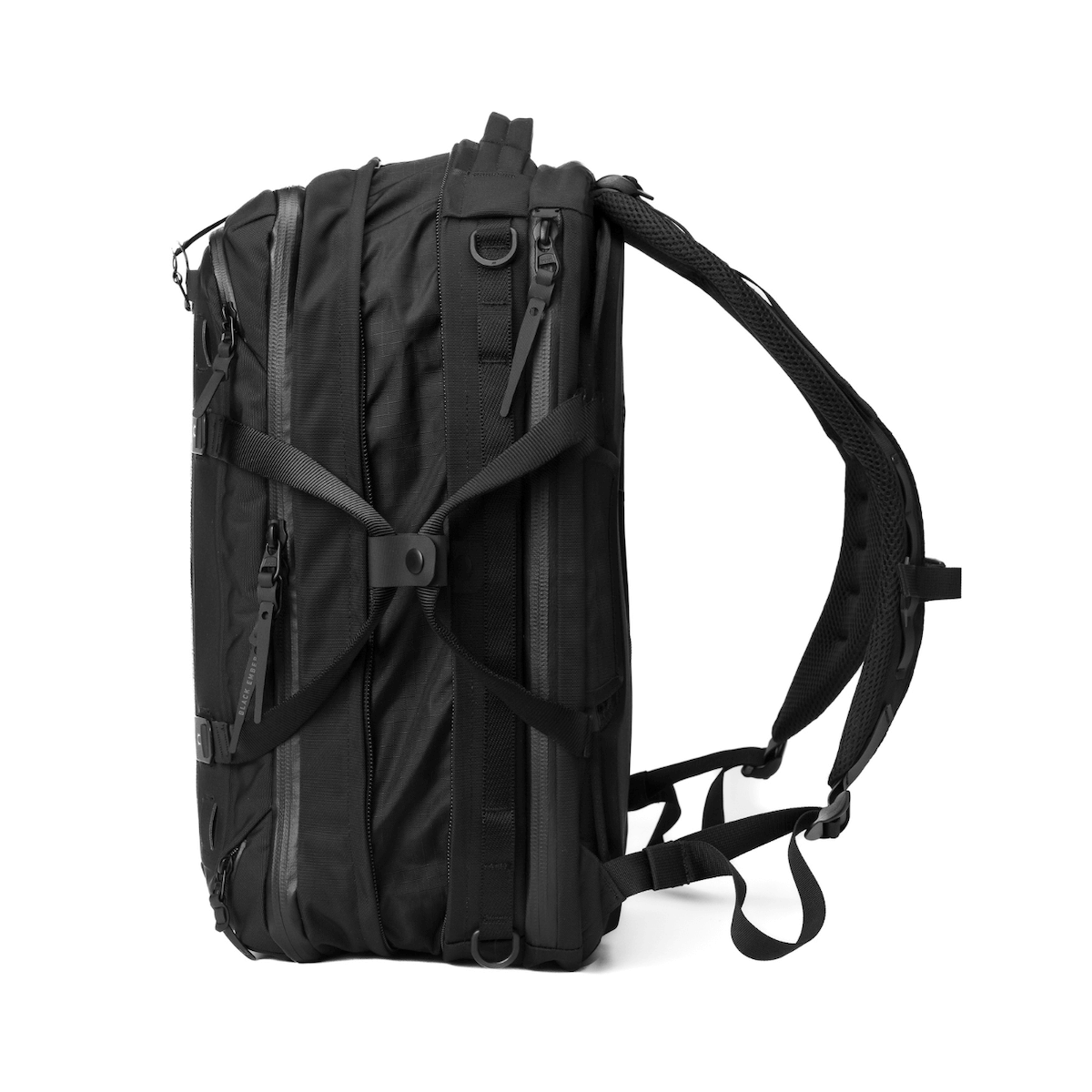 Black Ember Forge 40L Expandable travel backpack