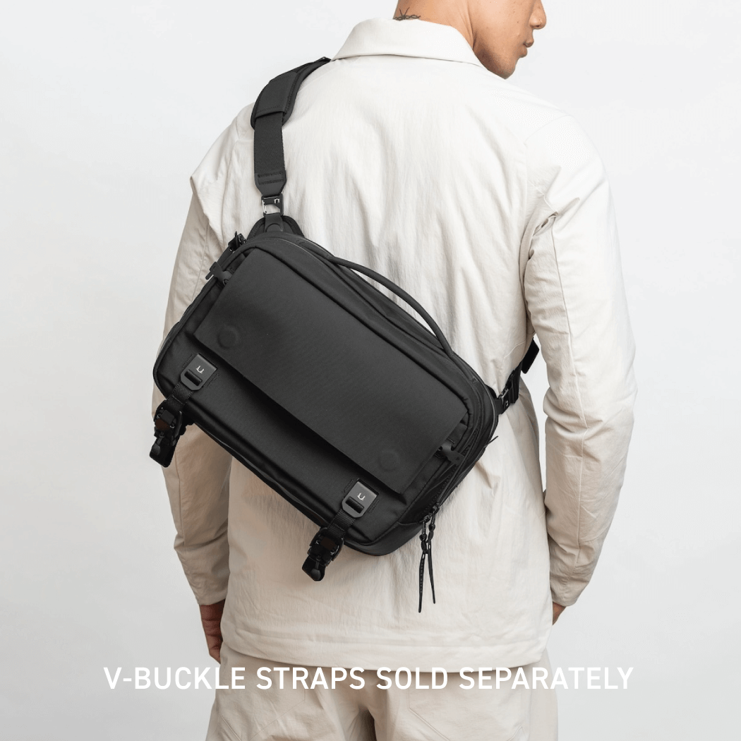 Black Ember Grip Sling 12L backpack designed for urban mobility and durable everyday carry