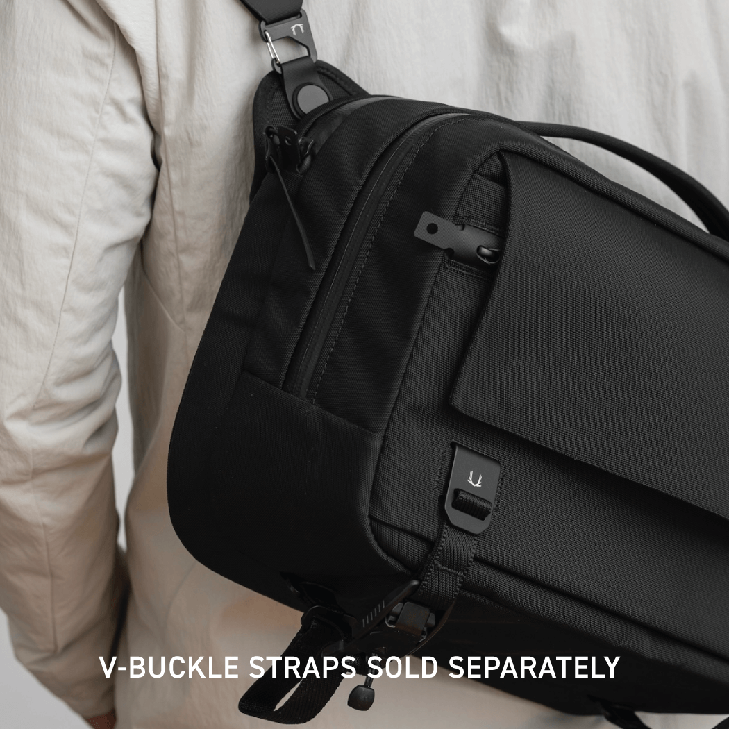 Black Ember Grip Sling 12L backpack designed for urban mobility and durable everyday carry