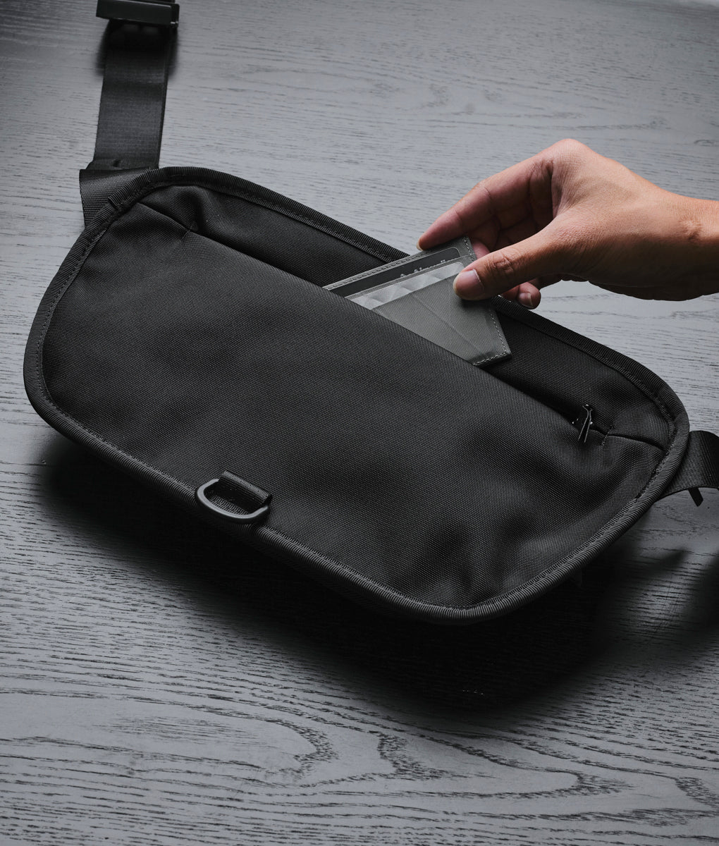 Stylish Alpaka Bravo Sling Mini V2 bag, perfect for daily use and travel, combining durability with sleek design.