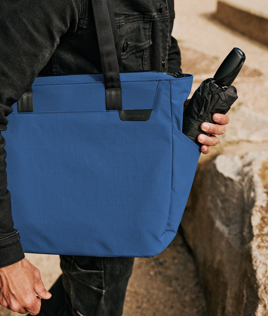 Alpaka Metro tote bag, weather resistant with smart organization, perfect for everyday use and stylish travel