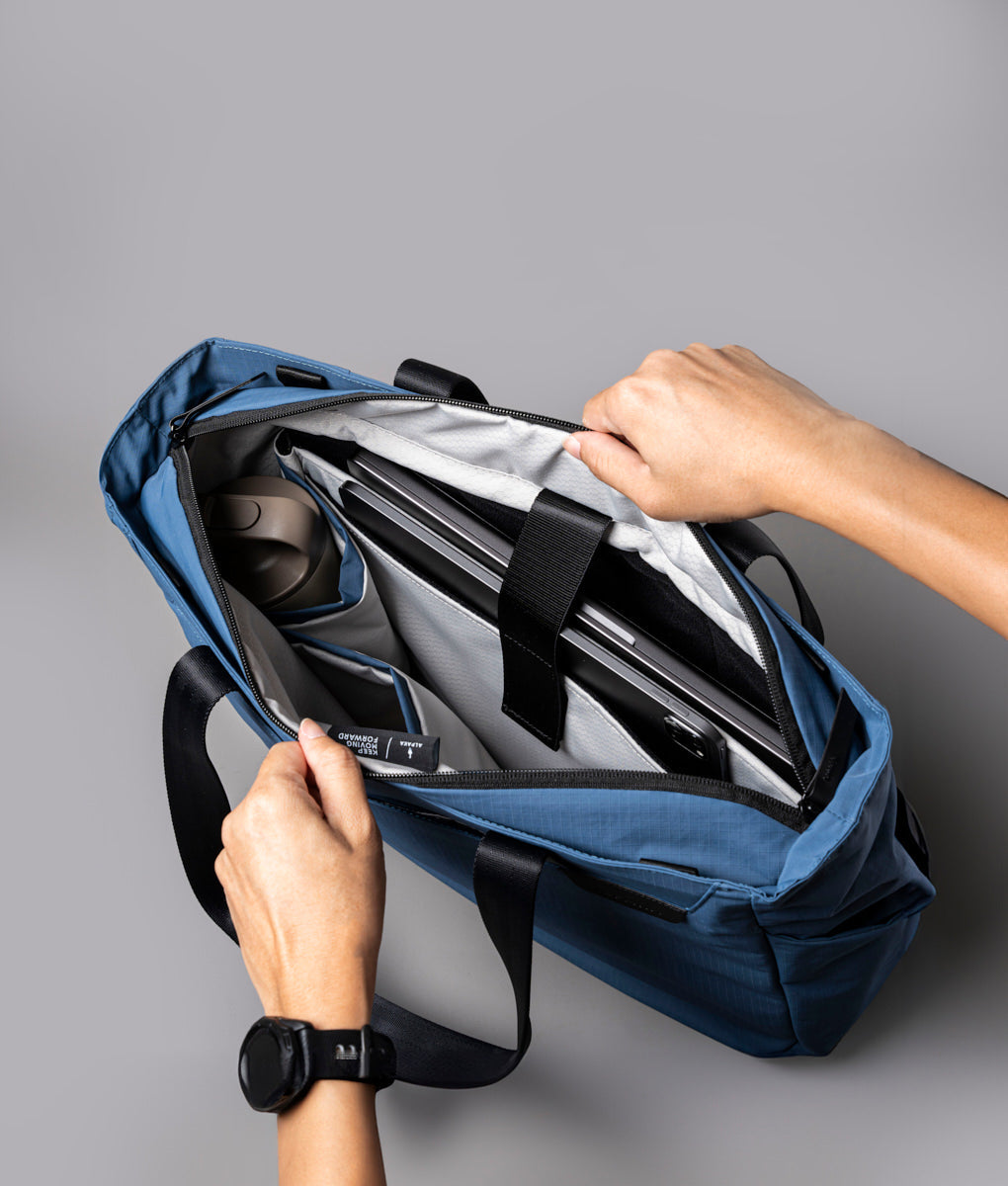 Alpaka Metro tote bag, weather resistant with smart organization, perfect for everyday use and stylish travel