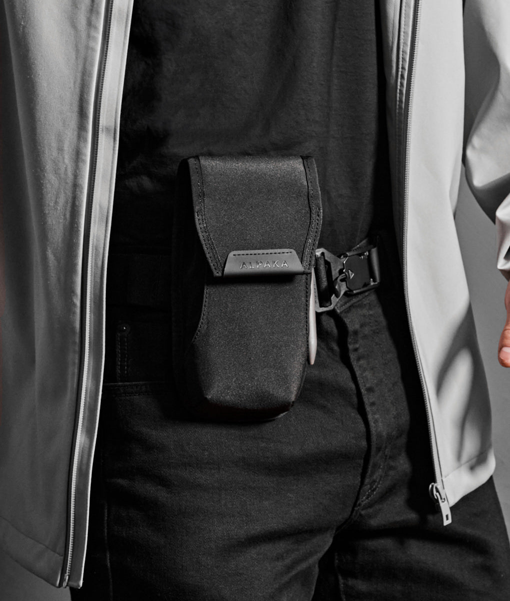 Alpaka Modular Phone Sling V2 designed for versatile carrying and secure phone storage in sleek, durable materials