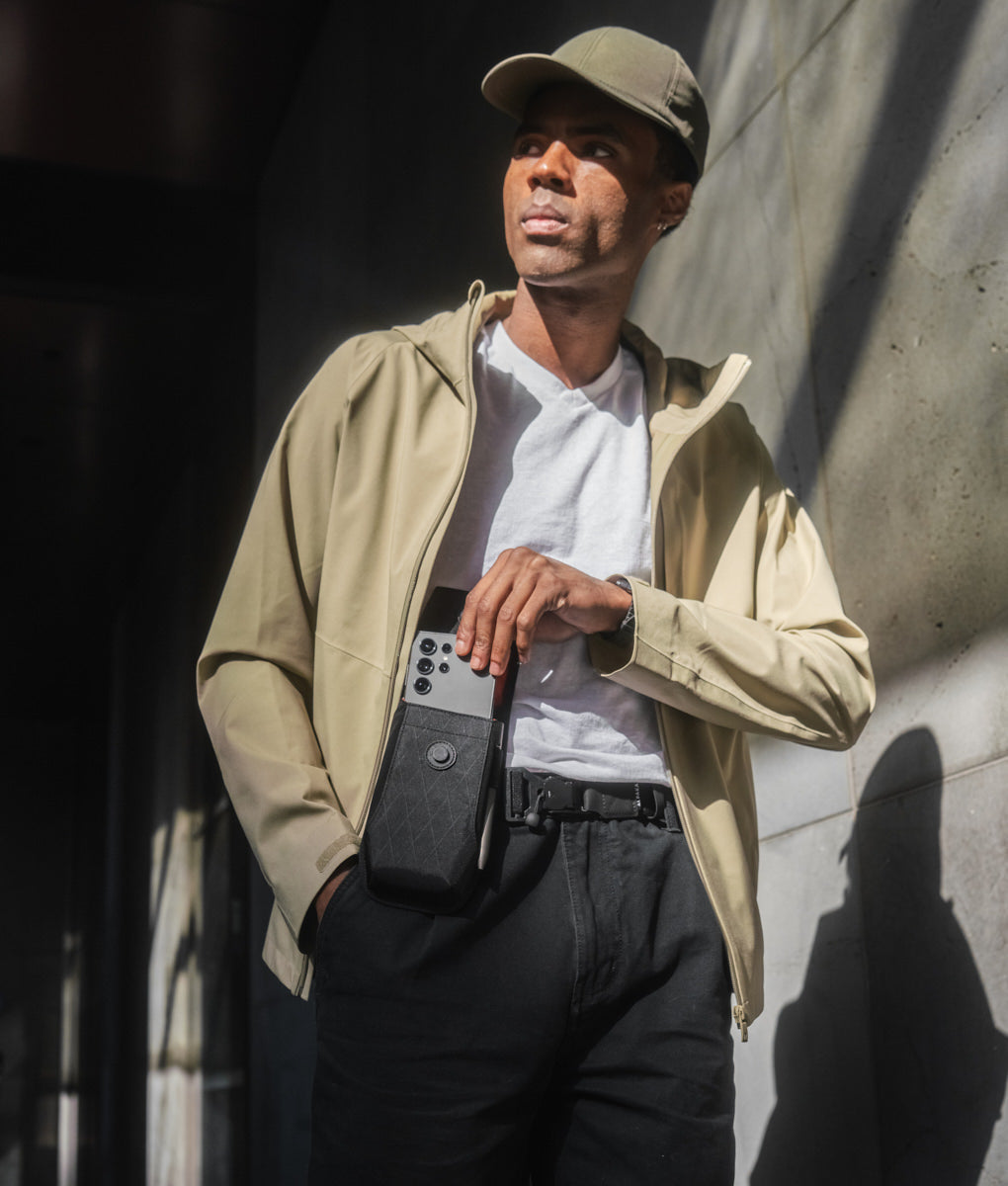 Alpaka Modular Phone Sling V2 designed for versatile carrying and secure phone storage in sleek, durable materials