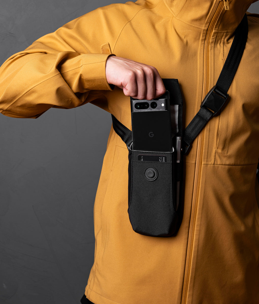 Alpaka Modular Phone Sling V2 designed for versatile carrying and secure phone storage in sleek, durable materials