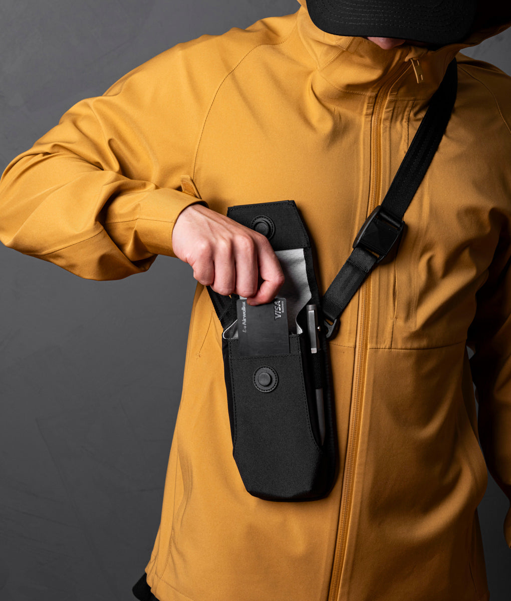 Alpaka Modular Phone Sling V2 designed for versatile carrying and secure phone storage in sleek, durable materials