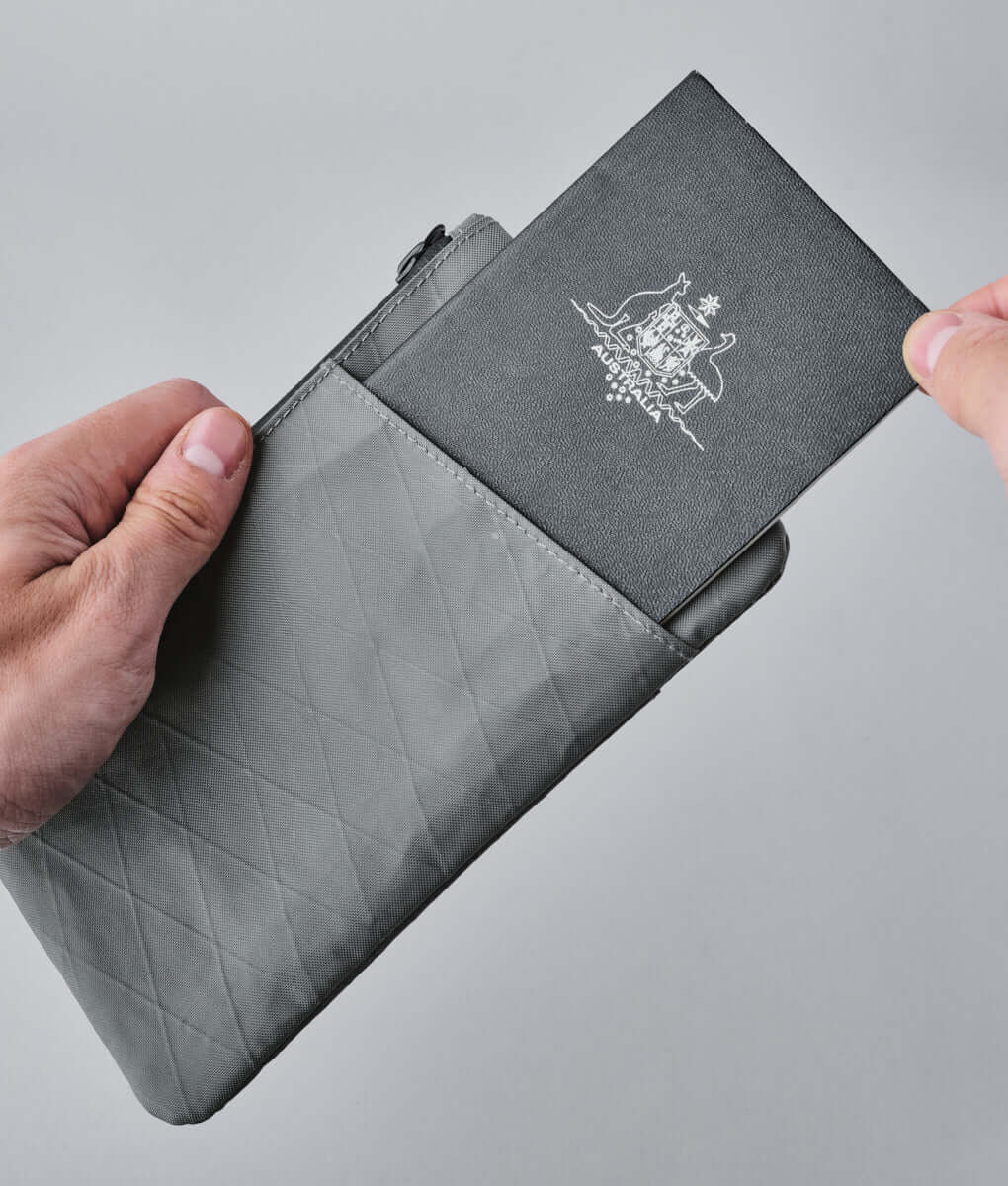Elegant Alpaca zip clutch, handcrafted for durable and stylish accessories