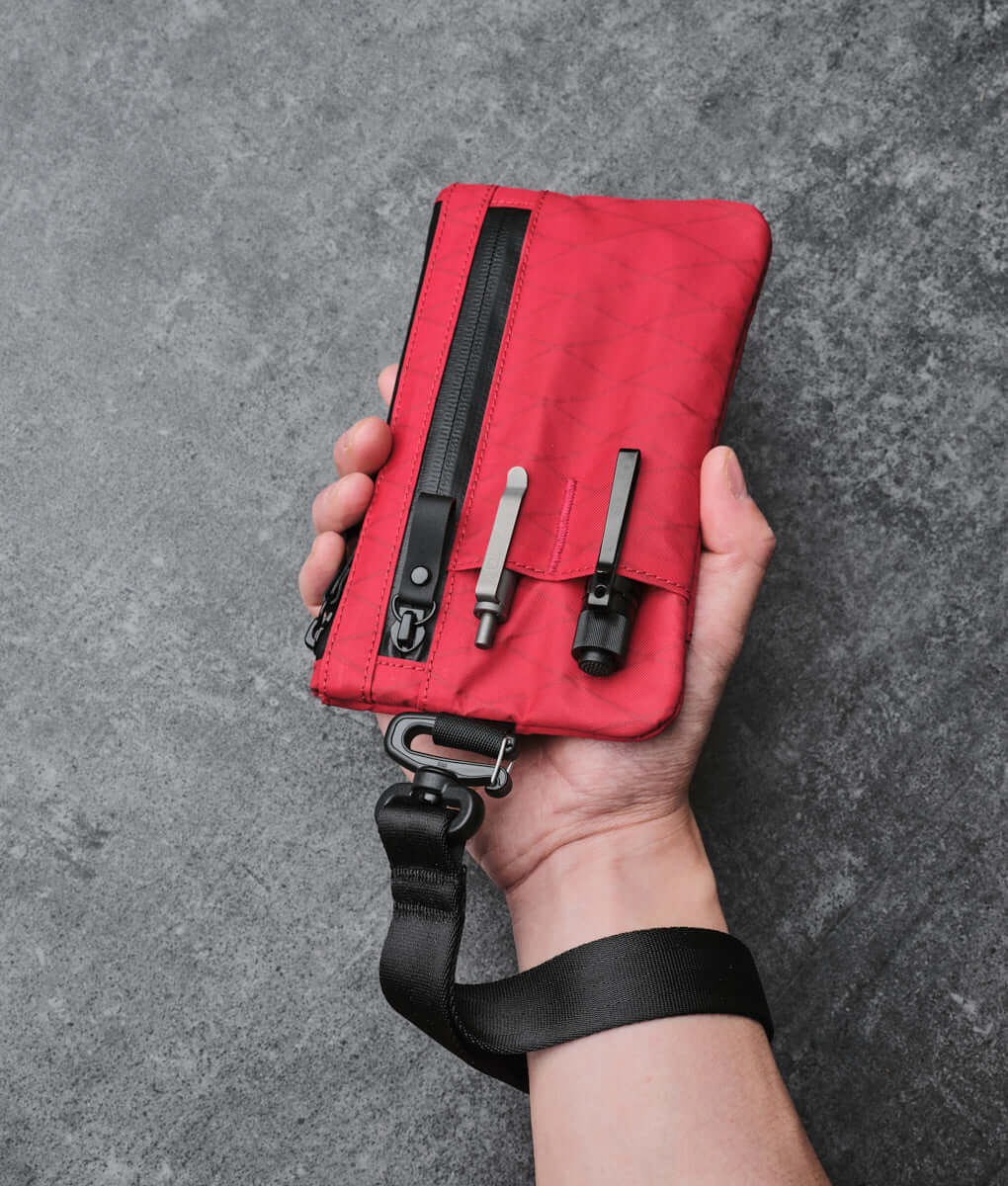 Elegant Alpaca zip clutch, handcrafted for durable and stylish accessories
