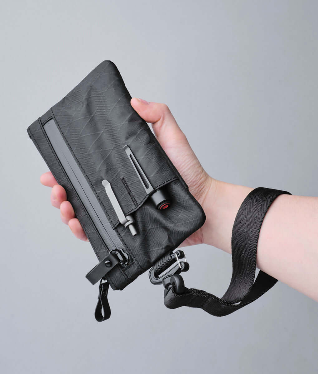 Elegant Alpaca zip clutch, handcrafted for durable and stylish accessories