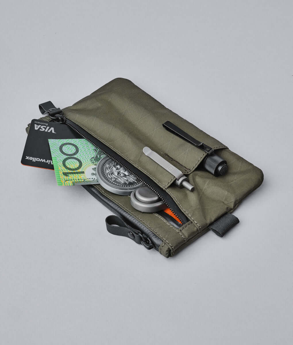 Elegant Alpaca zip clutch, handcrafted for durable and stylish accessories