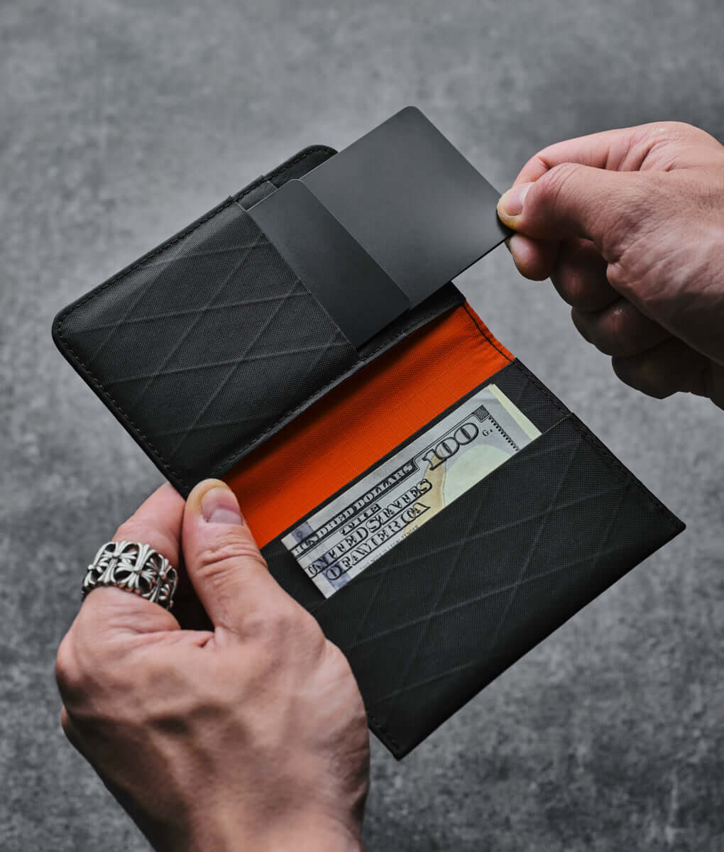 Alpaka bifold ARK wallet showcasing sleek design, premium material, and exceptional durability