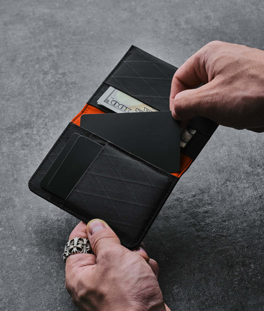 Alpaka bifold ARK wallet showcasing sleek design, premium material, and exceptional durability