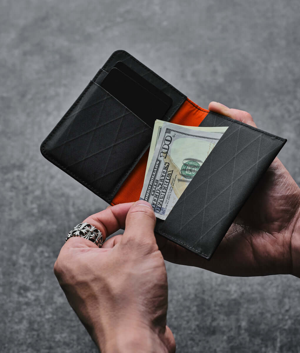 Alpaka bifold ARK wallet showcasing sleek design, premium material, and exceptional durability