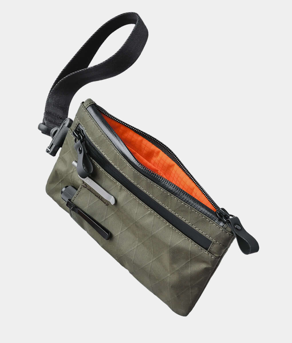 Elegant Alpaca zip clutch, handcrafted for durable and stylish accessories